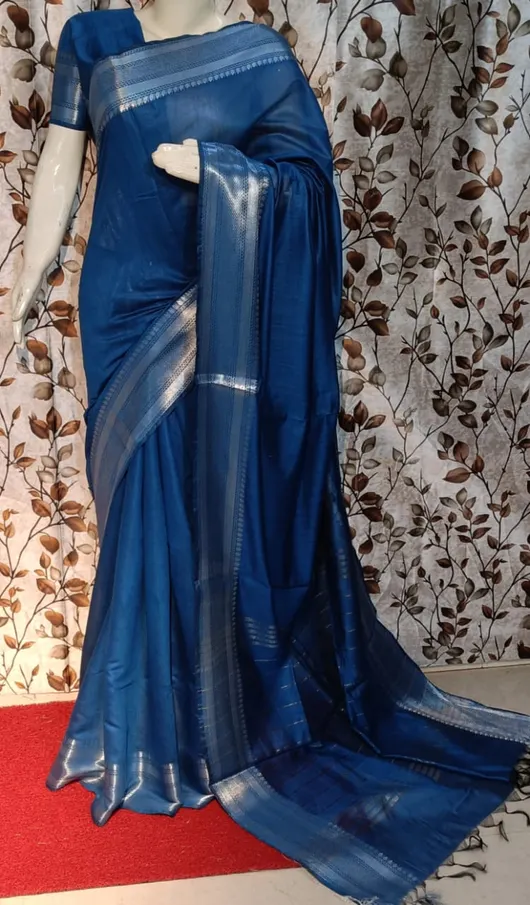 Traditional Maheshwari Semi Silk Saree